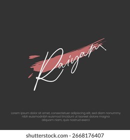 Signature logo vektor pinselstrich vorlage