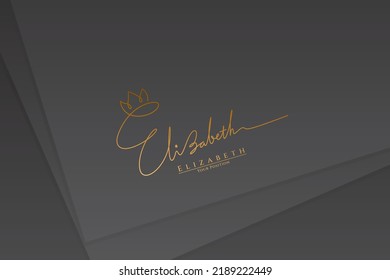 Signature logo vector template for the name 