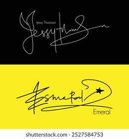 Signature logo vector template for the name 