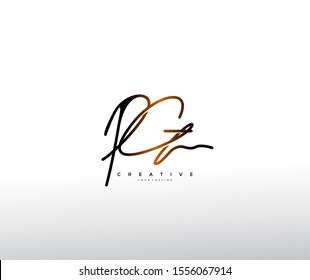 Signature Logotype Letter PG Monogram