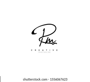 Signature Logotype Letter Rm Monogram