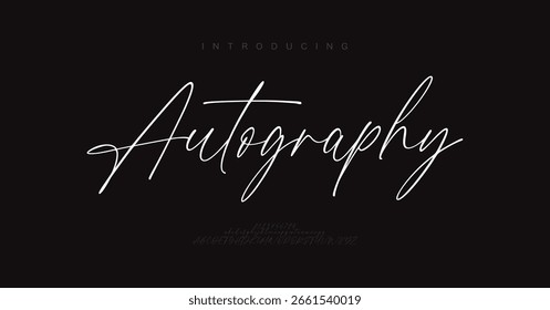 Signature Modern Branding Font. Elegant Script Signature Font for Wedding Invitations, Business Branding, and Fashion Projects . vector illustration