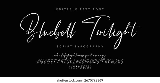 Signature Modern Branding Font. Elegant Script Signature Font for Wedding Invitations, Business Branding, and Fashion Projects . vector illustration 

