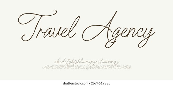Signature Modern Branding Font. Elegant Script Signature Font for Wedding Invitations, Business Branding, and Fashion Projects . vector illustration
