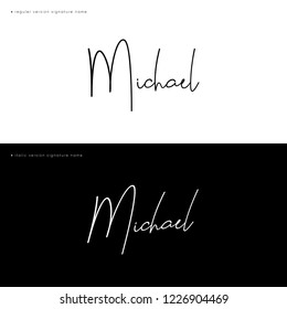 Signature Name Michael, Handwritting, Calligraphy, Sign, Handwritten, Personal Name, Lettering Name, Logotype