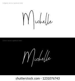 Signature Name Michelle, Handwritting, Calligraphy, Sign, Handwritten, Personal Name, Lettering Name, Logotype