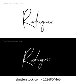 Signature Name Rodriguez, Handwritting, Calligraphy, Sign, Handwritten, Personal Name, Lettering Name, Logotype