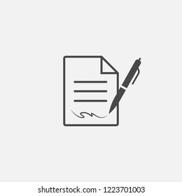 Signature on paper icon