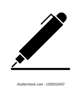 signature pen favorites icon vector