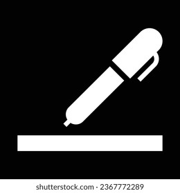 signature pen favorites icon vector