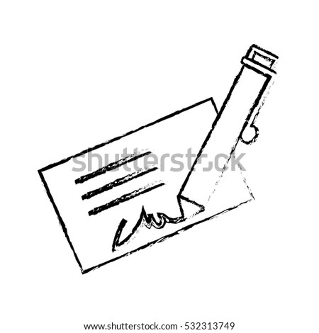 signature and pen icon image vector illustration design 