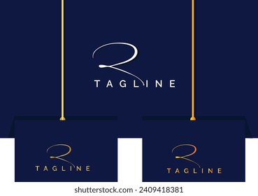 Signature r letter logo deisgn. R logo. Business. Handwritten. Finance. Luxury R logo. Font. Script. Gold. Premium design. Icon