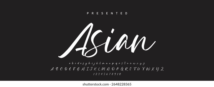 Signature script lettering font. Handwritten Signature Editable Text Effect Template