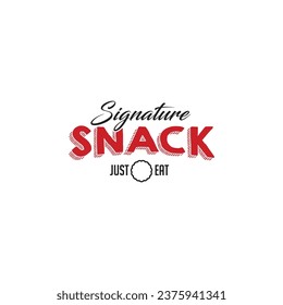 The Signature Snack logo is a captivating masterpiece of culinary branding. With a sleek and stylish font that exudes sophistication and a minimalist yet enticing representation of a snack