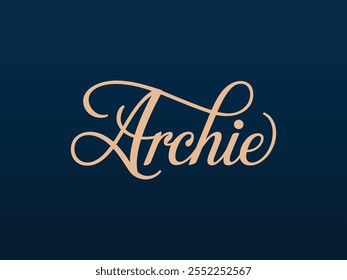 Signature Style Logo for Archie, Customizable Archie Vector Logo