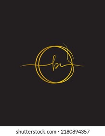 A Signature style real hand lettering B vector logo template