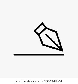 Signature symbol. Document vector icon. Best modern flat pictogram illustration for web and mobile apps design