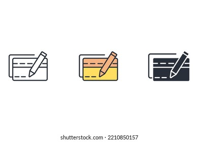 signature thin line icons. Vector illustration isolated on white. Editable stroke.