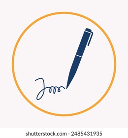 Signature trendy icon elegant art colorful vector abstract background design