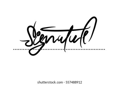 Signature Vector Calligraphy Template