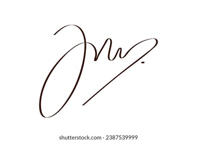 Signature Vector. hand drawn Autograph. Written black sign isolated on white background. Handwritten autograph. Handwriting scribble by pen. Writing sign sketch. Write scribbles line. Scrawl signature
