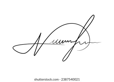 Signature Vector. hand drawn Autograph. Written black sign isolated on white background. Handwritten autograph. Handwriting scribble by pen. Writing sign sketch. Write scribbles line. Scrawl signature