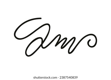 Signature Vector. hand drawn Autograph. Written black sign isolated on white background. Handwritten autograph. Handwriting scribble by pen. Writing sign sketch. Write scribbles line. Scrawl signature