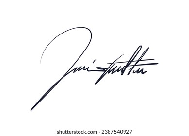 Signature Vector. hand drawn Autograph. Written black sign isolated on white background. Handwritten autograph. Handwriting scribble by pen. Writing sign sketch. Write scribbles line. Scrawl signature