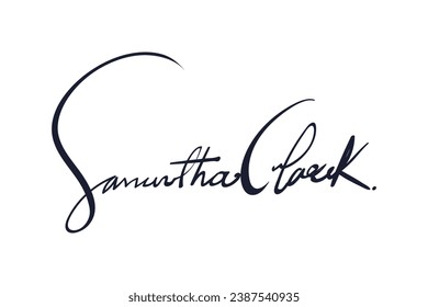 Signature Vector. hand drawn Autograph. Written black sign isolated on white background. Handwritten autograph. Handwriting scribble by pen. Writing sign sketch. Write scribbles line. Scrawl signature