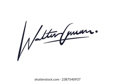 Signature Vector. hand drawn Autograph. Written black sign isolated on white background. Handwritten autograph. Handwriting scribble by pen. Writing sign sketch. Write scribbles line. Scrawl signature