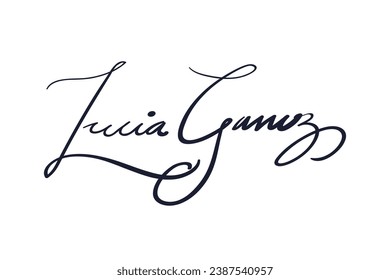 Signature Vector. hand drawn Autograph. Written black sign isolated on white background. Handwritten autograph. Handwriting scribble by pen. Writing sign sketch. Write scribbles line. Scrawl signature
