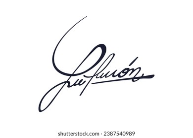 Signature Vector. hand drawn Autograph. Written black sign isolated on white background. Handwritten autograph. Handwriting scribble by pen. Writing sign sketch. Write scribbles line. Scrawl signature