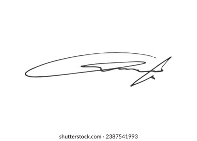 Signature Vector. hand drawn Autograph. Written black signature isolated on white background. Handwritten autograph. Handwriting Signature by pen. Writing sign sketch. Scrawl signature illustration.