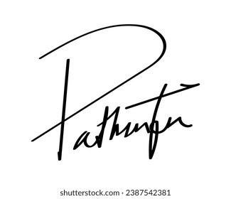 Signature Vector. hand drawn Autograph. Written black signature isolated on white background. Handwritten autograph. Handwriting Signature by pen. Writing sign sketch. Scrawl signature illustration.