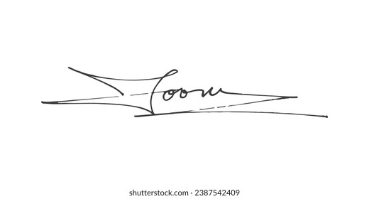 Vector de firma. Autografo dibujado a mano. Firma negra escrita aislada en fondo blanco. Autografo manuscrito. Firma de escritura a mano por lápiz. Escribiendo un esbozo de signo. Ilustración de firma de rastreo.
