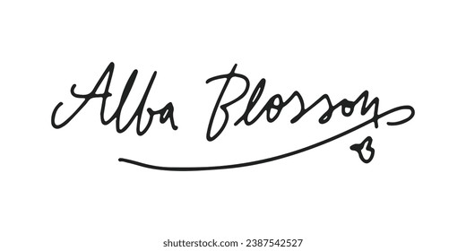 Signature Vector. hand drawn Autograph. Written black signature isolated on white background. Handwritten autograph. Handwriting Signature by pen. Writing sign sketch. Scrawl signature illustration.
