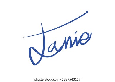 Signature Vector. hand drawn Autograph. Written blue signature isolated on white background. Handwritten autograph. Handwriting Signature by pen. Writing sign sketch. Scrawl signature illustration.