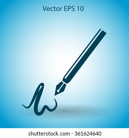 signature vector icon