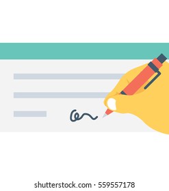 Signature Vector Icon