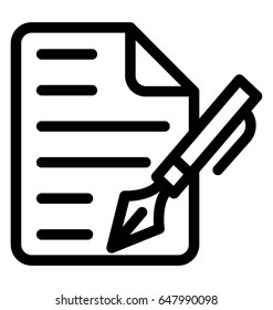 Signature Vector Icon