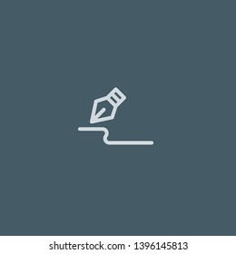 Signature vector icon. Signature concept stroke symbol design. Thin graphic elements vector illustration, outline pattern for your web site design, logo, UI. EPS 10.