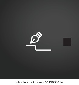 Signature vector icon. Signature concept stroke symbol design. Thin graphic elements vector illustration, outline pattern for your web site design, logo, UI. EPS 10.