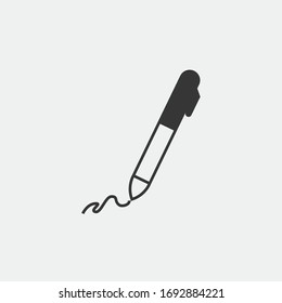 signature vector icon pen signing for contract and approval