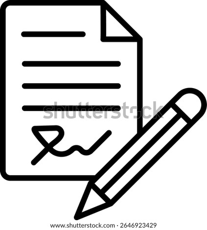 Signature Vector Line Icon Design