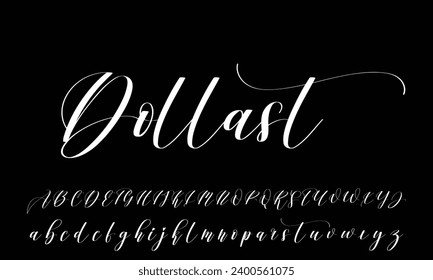 Signature. Wavy elegant calligraphy spelling for decoration of the wedding invitation