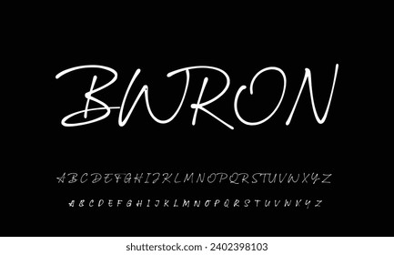 Signature. Wavy elegant calligraphy spelling for decoration of the wedding invitation