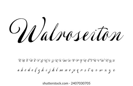 Signature. Wavy elegant calligraphy spelling for decoration of the wedding invitation