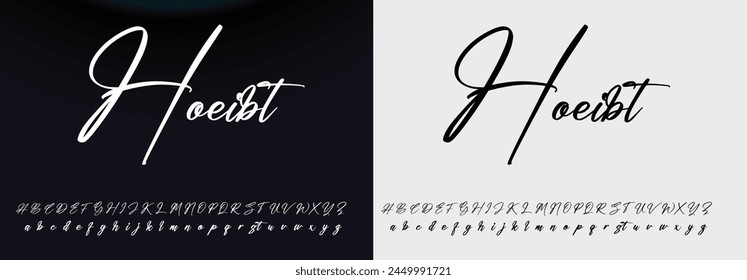 Signature. Wavy elegant calligraphy spelling for decoration of the wedding invitation
