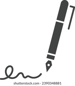 Signatures icon vector image. Suitable for mobile application web application and print media.