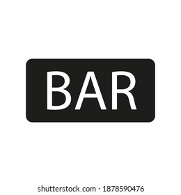 signboard bar icon element of bar icon for mobile concept and web apps. Thin line signboard bar icon can be used for web and mobile. Premium icon on white background